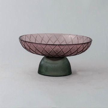 Crissy Modern Glass Centerpiece Tray White Background