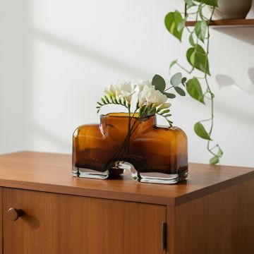 beg style glass vase main lifestyle