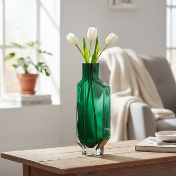 bahamas green glass vase medium main lifestyle