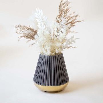Modern Minimalist Gold Purple Ceramic Vase Lifestyle