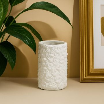 menhir white ceramic vase medium main main lifestyle