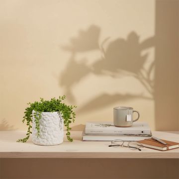 menhir white ceramic vase small main lifestyle