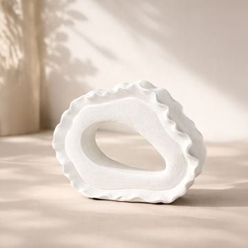 loop white ceramic decorative item main lifestyle
