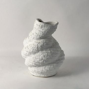 White Ceramic Vase   Pot White Background