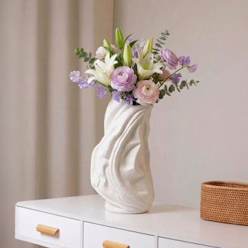 livex white ceramic vase main lifestyle