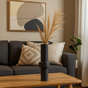 long black ceramic vase main main lifestyle