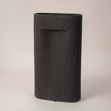 Industrial Black Ceramic Vase LargeSide Angle