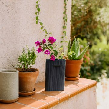 industrial black ceramic vase large main lifestyle