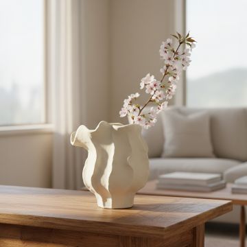 doof white table ceramic vase main lifestyle