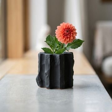 collo small ceramic vase black main lifestyle