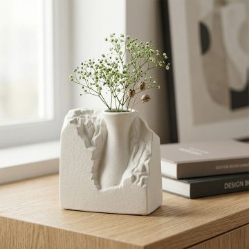 adonia bottleneck ceramic vase small main lifestyke