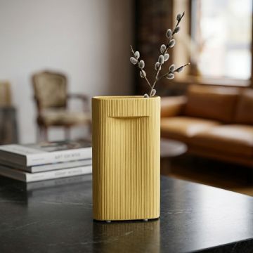 industrial yellow ceramic vase large main lifestyle