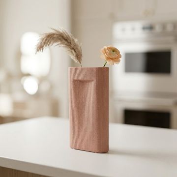 industrial pink ceramic vase large main lifestyle