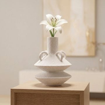 lauren bubble ceramic vase white main lifestyle 1