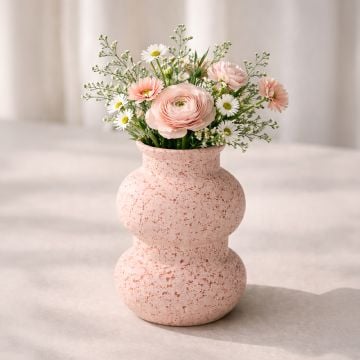 flagon ceramic vase pink main lifestyle