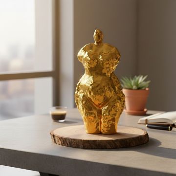sculpted muse decorative object gold main lifestyle