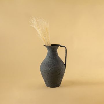 Suraahi Metal Vase Dark Grey Lifestyle