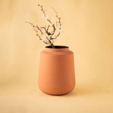 Cove Metal Vase Light Peach Lifestyle 1