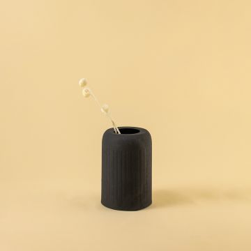 Papier Ridge Vase - Dark Grey Lifestyle