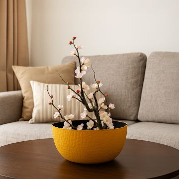 tashteer vase yellow main lifestyle