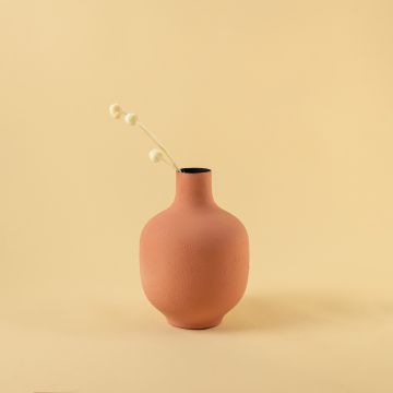 Bumpa Metal Vase Peach Lifestyle