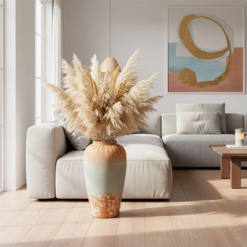 mud muse terracotta vase small main lifestyle