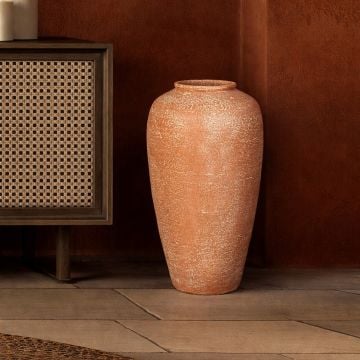 sepia terracotta vase medium main lifestyle