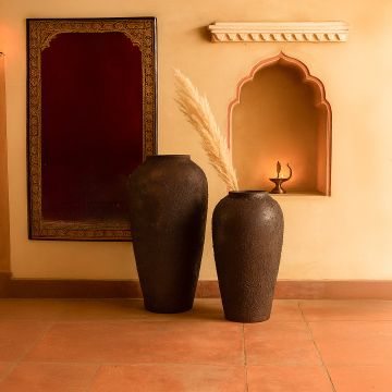 russet terracotta vase main lifestyle