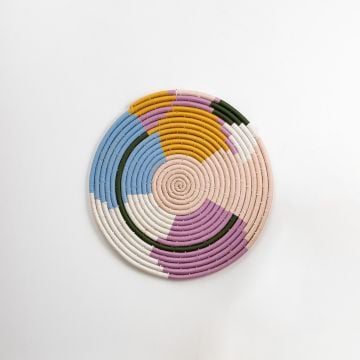 Woven Wall Basket Decor Large White Background