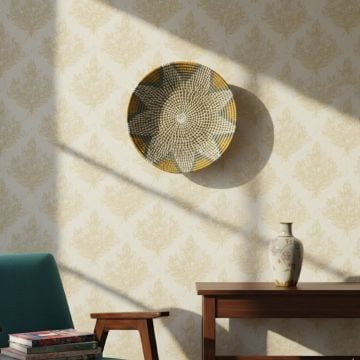 rawi floral woven wall basket small main lifestyle