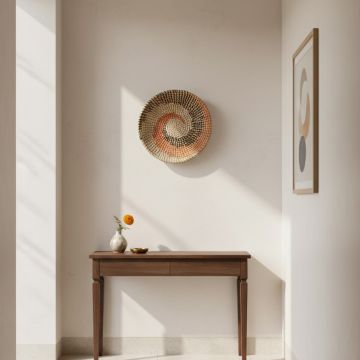 sea wave style handwoven wall basket main lifestyle