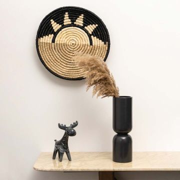 Rising Sun Black Hanging Wall Basket Lifestyle