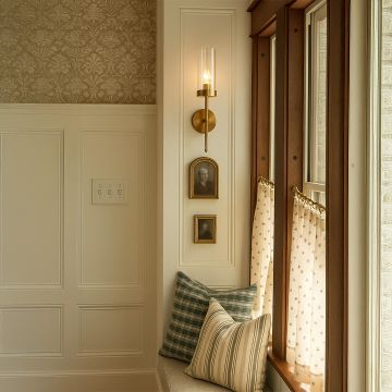 Modern Cylindrical Glass Golden Lighting Fixture Main Lifestyle