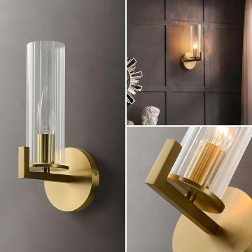 Evolve Single Nordic Style Modern Golden Metal   Glass Light Lifestyle