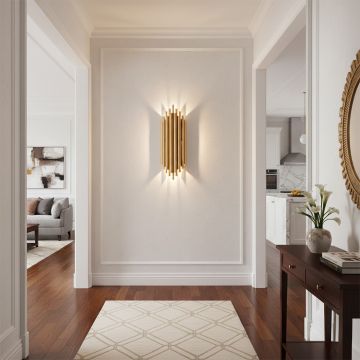 modern gold stainless steel tubes wall lamp main lifestyle