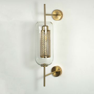 Retro Loft Wall Light Light Off White Background