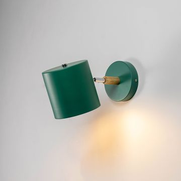 Adjustable Decorative Wall Light - Green Light On White Background