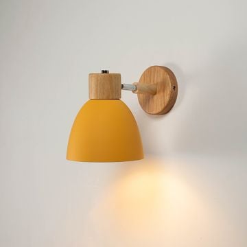 Ksovv Adjustable Wall Sconce- Yellow Light On White Background