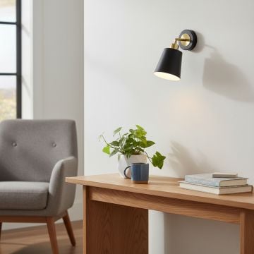modern bedside reading wall lamp black main lifestyle