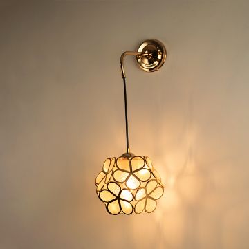 Amore Flower Wall Light Light on white background