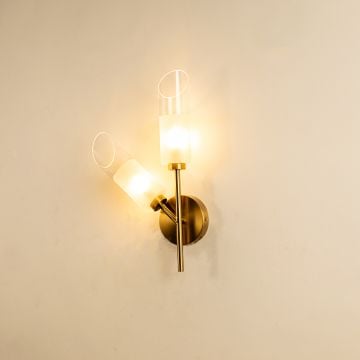 Tempo 2 Light Wall Sconce Light on white background