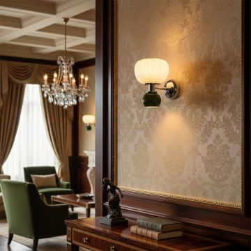 freya up down wall light green main lifestyle