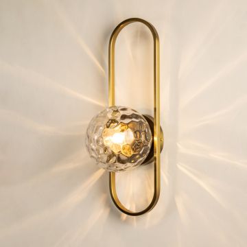 Glass Aisle Wall Lamp Light On White Background