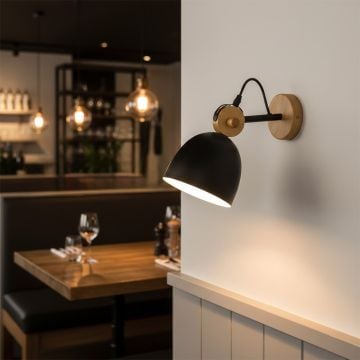 macaron loft adjustable wall light black main lifestyle