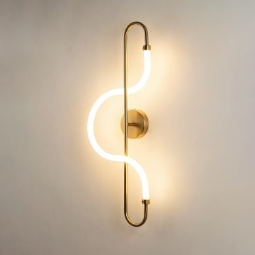 Long Acrylic Tube Wall Light Light On White Background