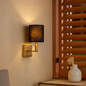 waverly 1 light wall sconce black main lifestyle