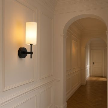 Endon Brio Wall Light Black Main Lifestyle