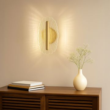 acrylic aisle led wall light gold main lifestyle