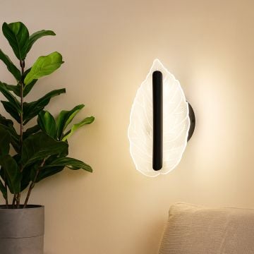 lefe acrylic led wall light black main lifestyle