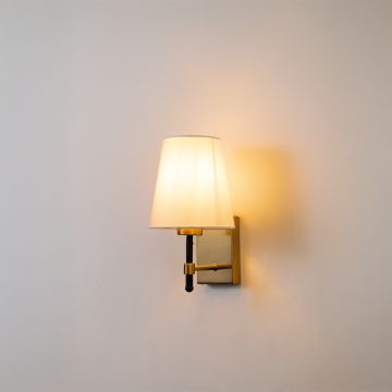 Maytoni Zaragoza Brass Wall Lamp Light on White Background